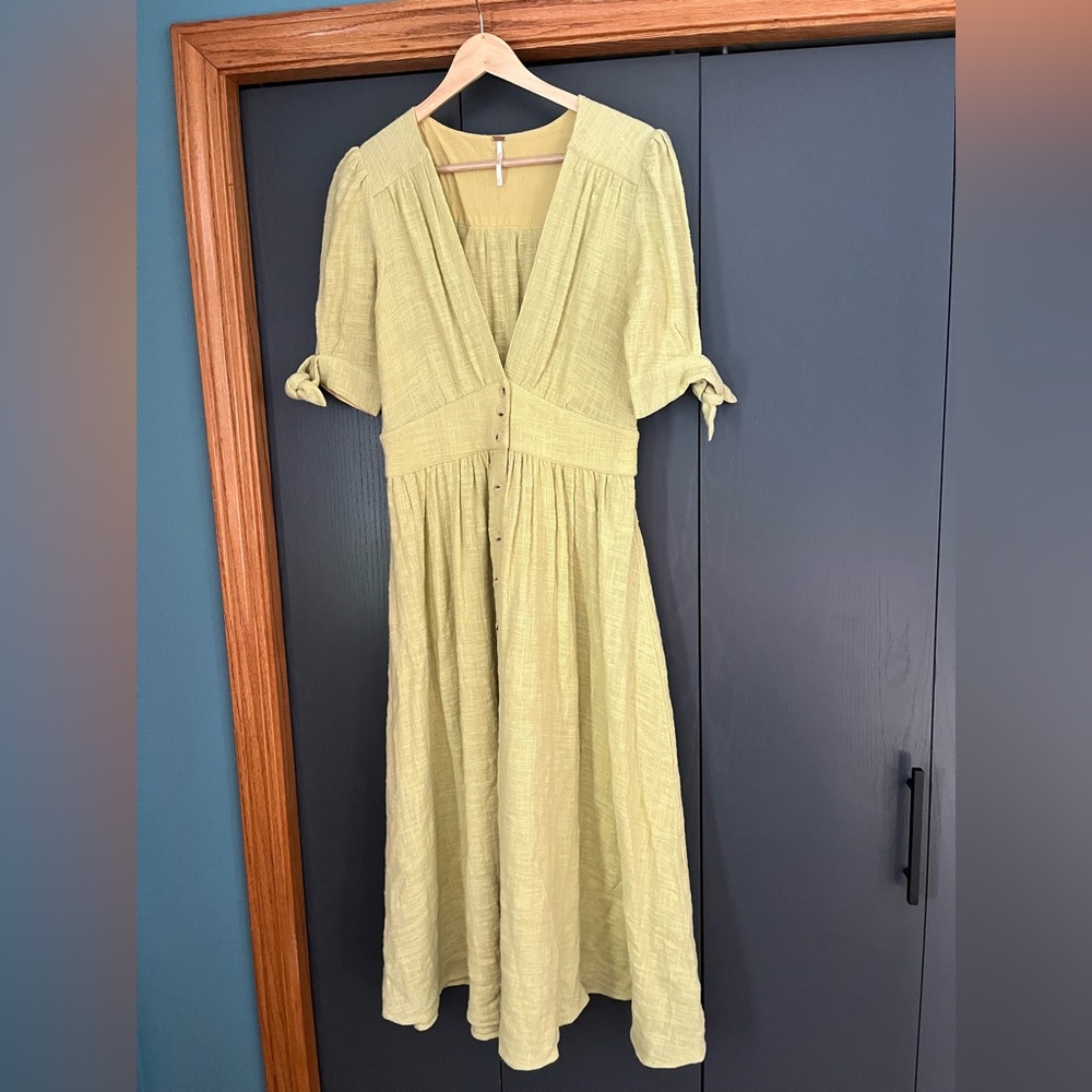 Free people, butter, yellow dress size small